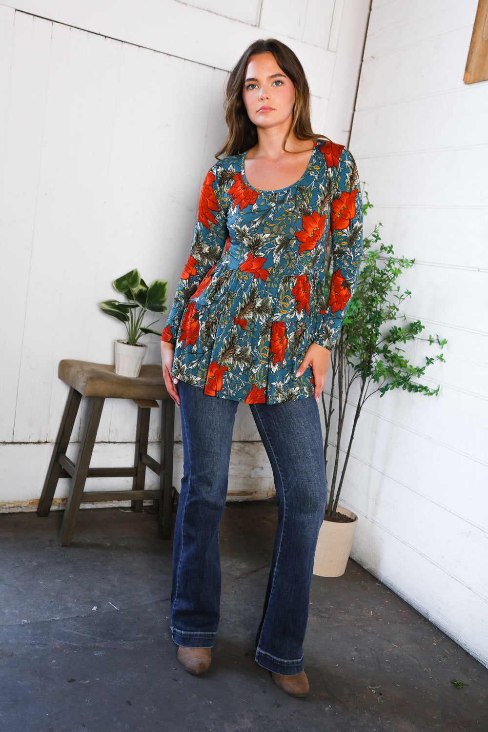 The Scarlet Fields Babydoll Blouse